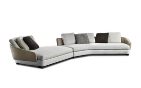 布艺皮质沙发组合沙发现代简约模块沙发劳森顿