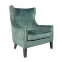老虎椅美式单人沙发椅复古休闲椅布艺欧式老虎凳1767