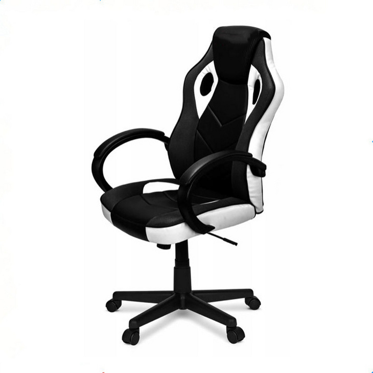 现代可调节扶手人体工学电脑游戏皮革办公椅