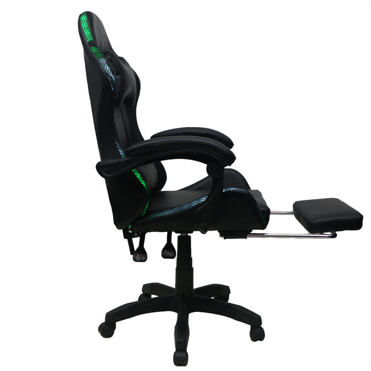 皮革赛车椅 LED 灯游戏椅RGB