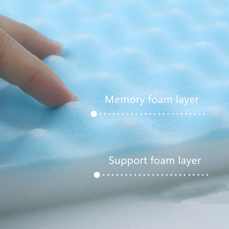 Gel memory foam topper