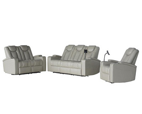 3+2+1S 多功能电动沙发，带无线充电架，储物箱，头枕