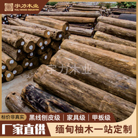 缅甸柚木原木