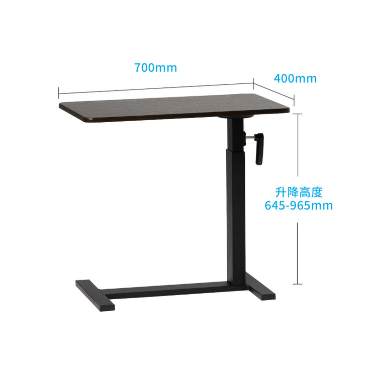 手摇边桌-桌面180°旋转一片式桌面A0205