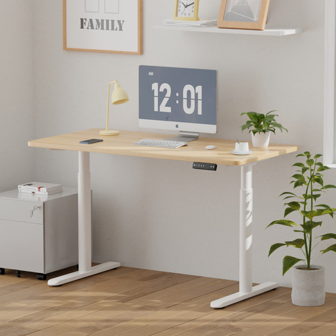 Dual-Motor 2-stage Oval Tube Sit to Stand Desk