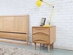 12A-BS-01A  bed side table  besides 床头柜 白橡 oak
