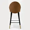 Light luxury bar chair Modern simple metal household soft high foot chair