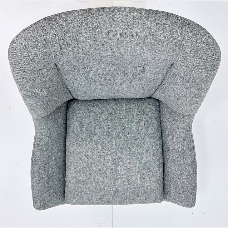 LT-U4091轻奢单人沙发 现代简约金属家用软包旋转椅