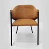 Light luxury dining chair makeup chair modern simple metal household soft foot chair