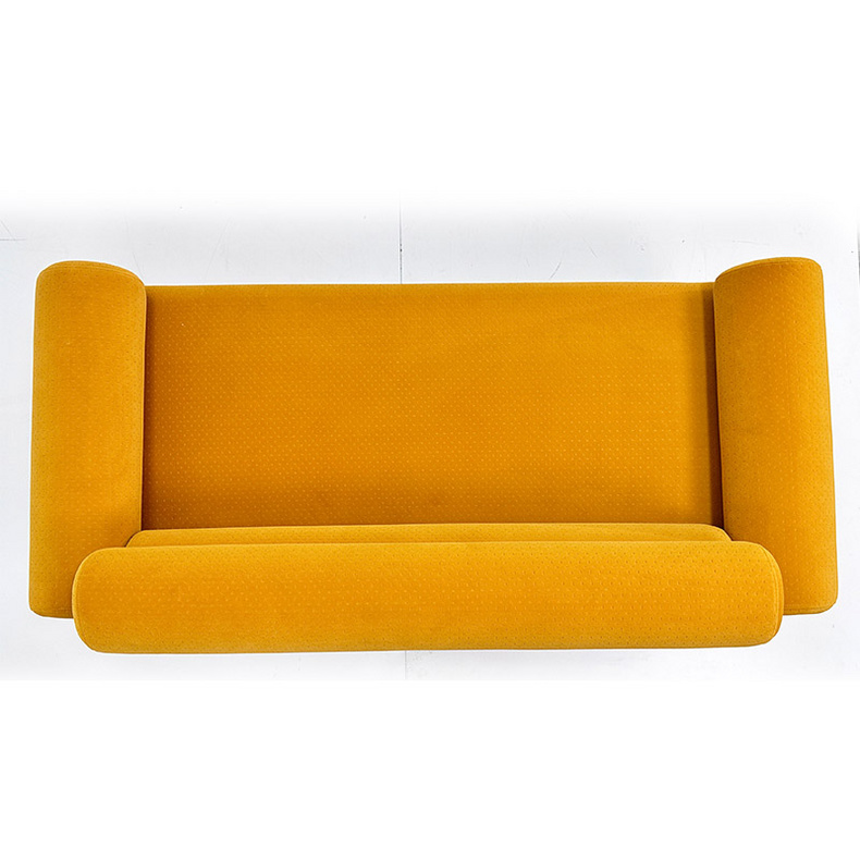 Light luxury 2 seater sofa, modern simple metal household soft foot chair