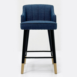 Light luxury bar chair Modern simple metal household soft high foot chair