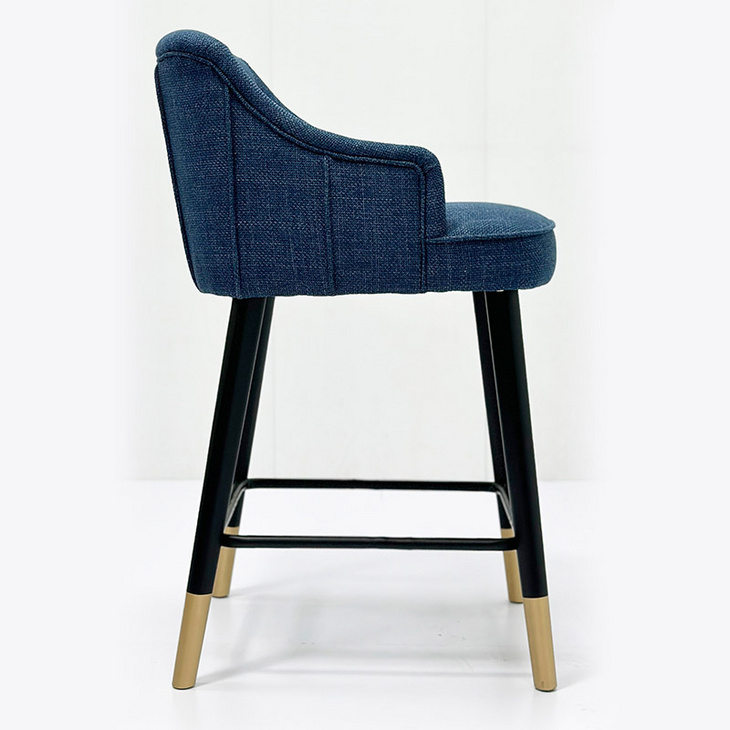 轻奢吧椅 现代简约金属家用软包高脚椅LT-U4136