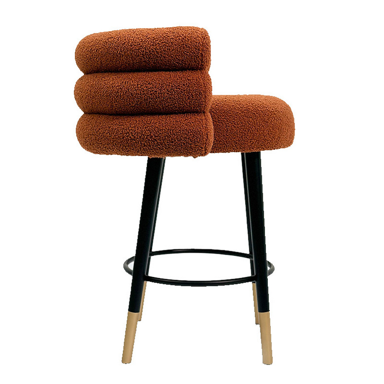 LT-U4102Luxury bar chair Modern simple metal household upholstered foot chair