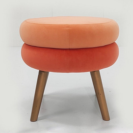 Nordic cloth small stool simple low stool solid wood foot round stoolTD-S5254