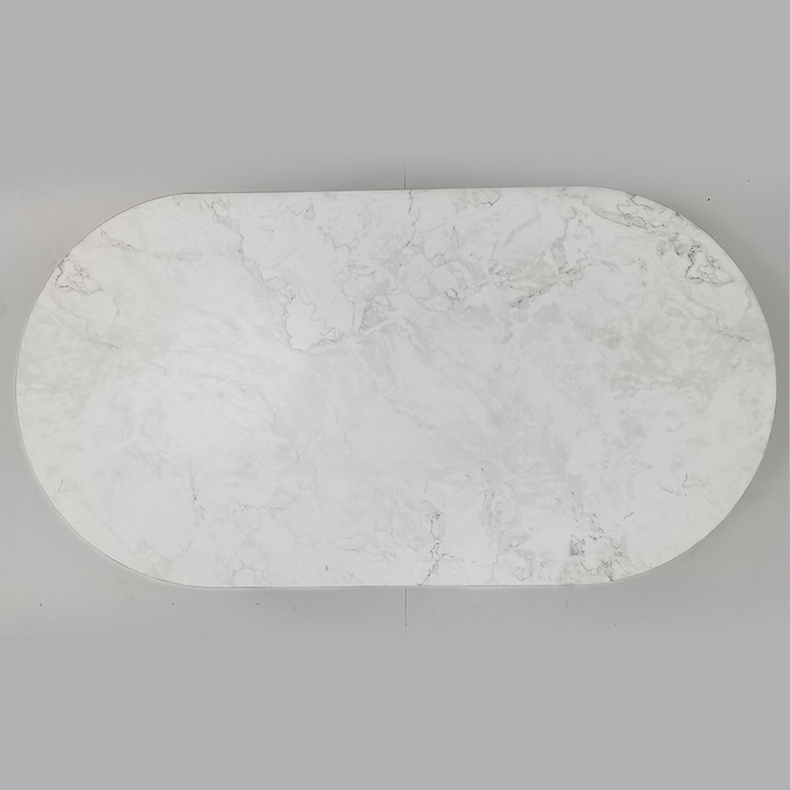 Light luxury coffee table round marble Upscale modern simple Nordic oval storage coffee tableLT-U7007