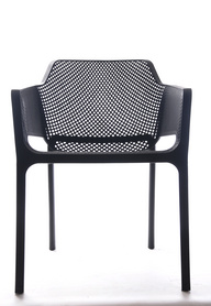 北欧靠背扶手镂空椅子PP塑料椅员工餐椅