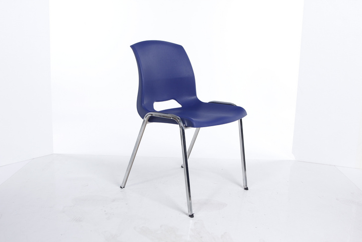彩色塑料靠背椅成人休闲洽谈塑钢餐椅