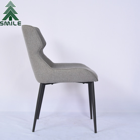 高品质金属腿极简主义餐椅现代餐厅大厅斯堪的纳维亚面料天鹅绒餐椅