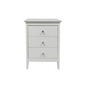 Home furniture wooden modern bed side table white painting with crystal handle drawer chest