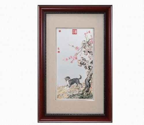 清 郎世宁 花底仙龙图