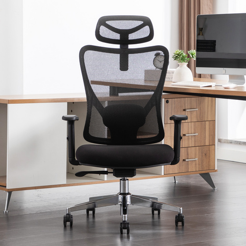 High-Back Computer Chair with Lumbar Support