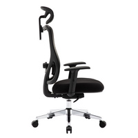 Home Office Desk Chair with Adjustable Headrest & Armrest, 90°-135° Reclining Chair, Rolling Swivel Mesh Chair, Black
