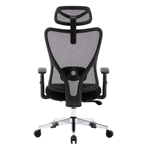 Home Office Desk Chair with Adjustable Headrest & Armrest, 90°-135° Reclining Chair, Rolling Swivel Mesh Chair, Black