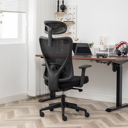 High-Back Computer Chair with Lumbar Support