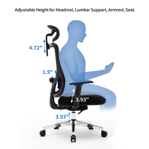 High-Back Computer Chair with Lumbar Support