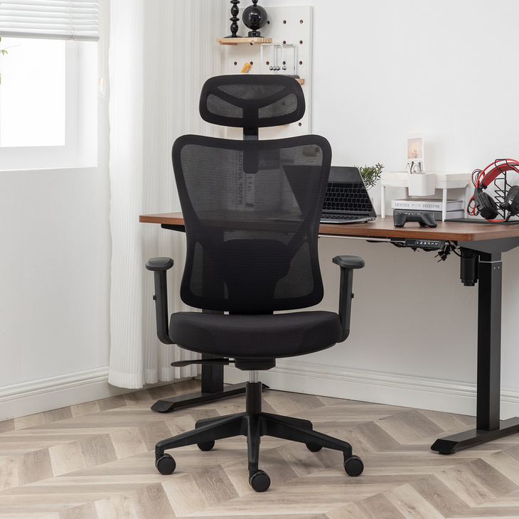 High-Back Computer Chair with Lumbar Support