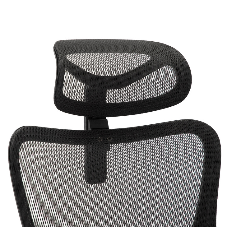 Home Office Desk Chair with Adjustable Headrest & Armrest, 90°-135° Reclining Chair, Rolling Swivel Mesh Chair, Black