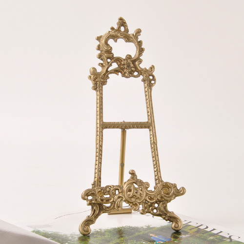 THOHO HOME/天和雅筑进口黄铜法式中古风家居摆件纯铜支架盘架工艺品