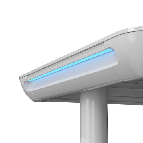 LED燈單電機(jī)圓管鋼化玻璃電動(dòng)桌帶抽屜辦公桌電競桌