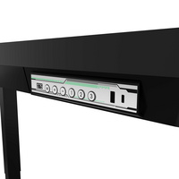鋼化玻璃電動(dòng)升降桌帶抽屜USB和Type-C接口