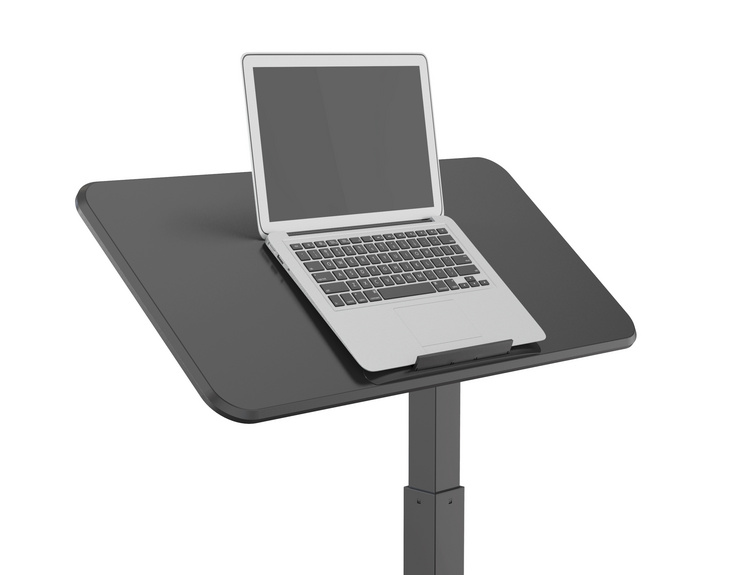 久正桌面可翻转气弹簧调节升降移动电脑桌办公桌