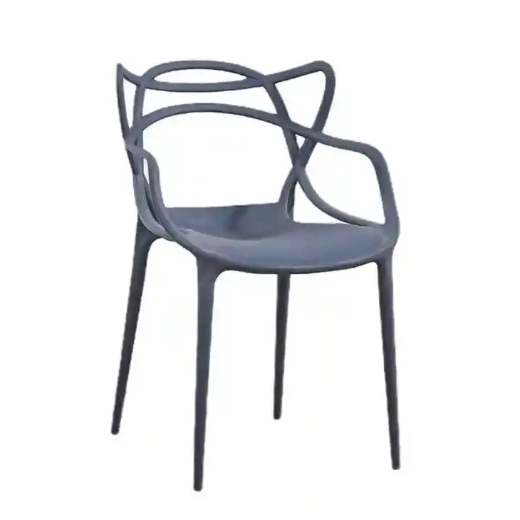 Italian Minimalist Chaise Modern Restaurant Dining Room Chair Stackable Plastic Cat Ear Dining Chair