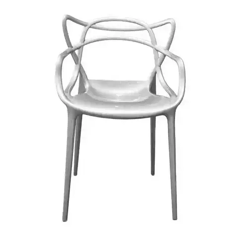 Italian Minimalist Chaise Modern Restaurant Dining Room Chair Stackable Plastic Cat Ear Dining Chair