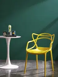 Italian Minimalist Chaise Modern Restaurant Dining Room Chair Stackable Plastic Cat Ear Dining Chair