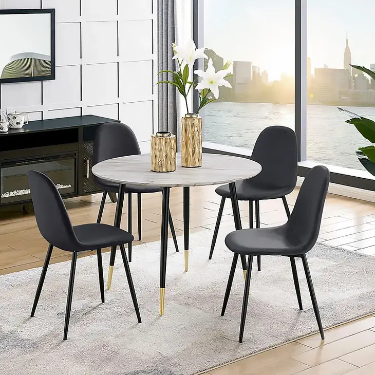 Light Grey Velvet Fabric Spoon Chair Dining Chairs Modern Nordic Upholstered Metal Chair