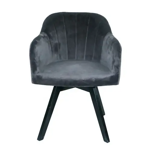 Nordic Design Hotel Dining Room Chair Velvet Wood Frame Leisure Modern Fabric Dining Chair With Autoreturn