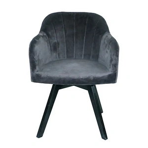 Nordic Design Hotel Dining Room Chair Velvet Wood Frame Leisure Modern Fabric Dining Chair With Autoreturn