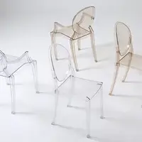 Clear Plastic Crystal PC Luxury Resin Armrest Acrylic Chair Transparent Plastic Event Chairs For Wedding