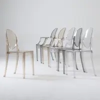 Clear Plastic Crystal PC Luxury Resin Armrest Acrylic Chair Transparent Plastic Event Chairs For Wedding