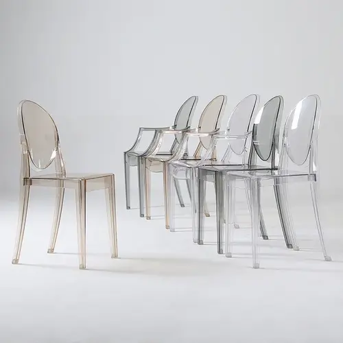 Clear Plastic Crystal PC Luxury Resin Armrest Acrylic Chair Transparent Plastic Event Chairs For Wedding