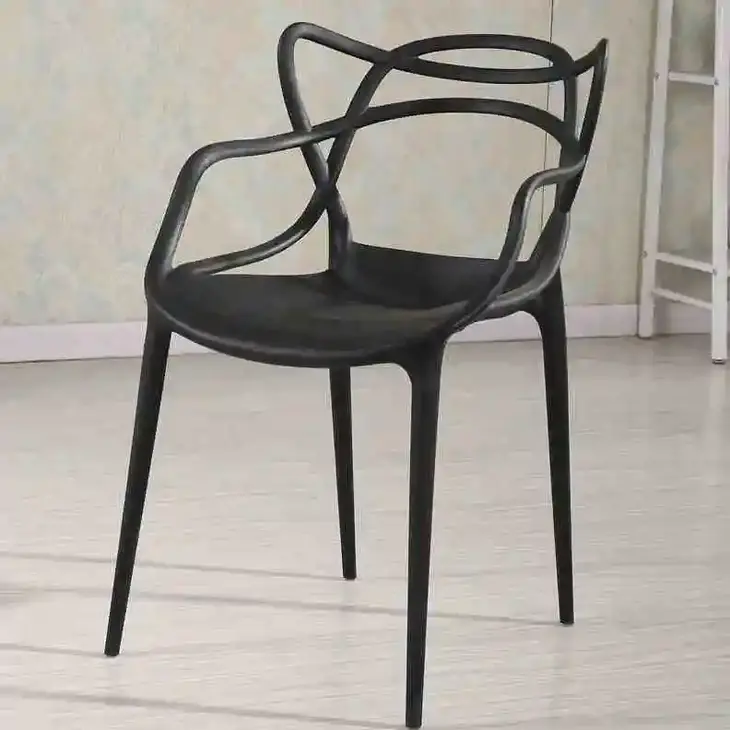 Italian Minimalist Chaise Modern Restaurant Dining Room Chair Stackable Plastic Cat Ear Dining Chair