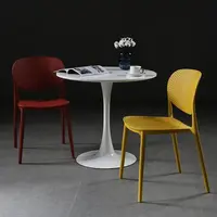 Excellent quality cheap Italian stackable hole back Sillas modern design stackable plastic dining chair restaurant pp chair