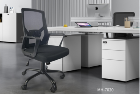 MH-7020 黑色现代网格透气办公椅