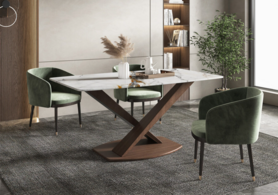 现代简约绿色餐椅