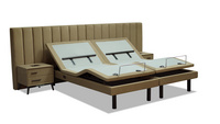 luxury smart massage bed wholesale electric adjustable bed base with Mattress OKin motor