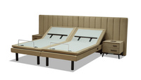 luxury smart massage bed wholesale electric adjustable bed base with Mattress OKin motor